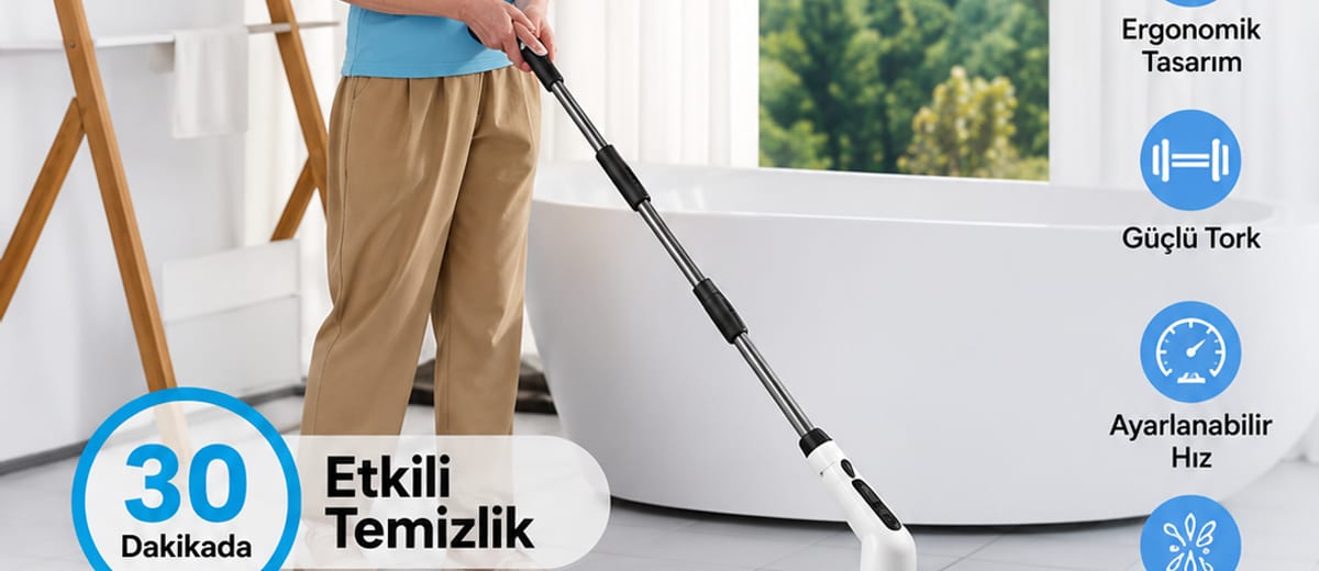 Döner başlıkla zahmetsiz temizlik