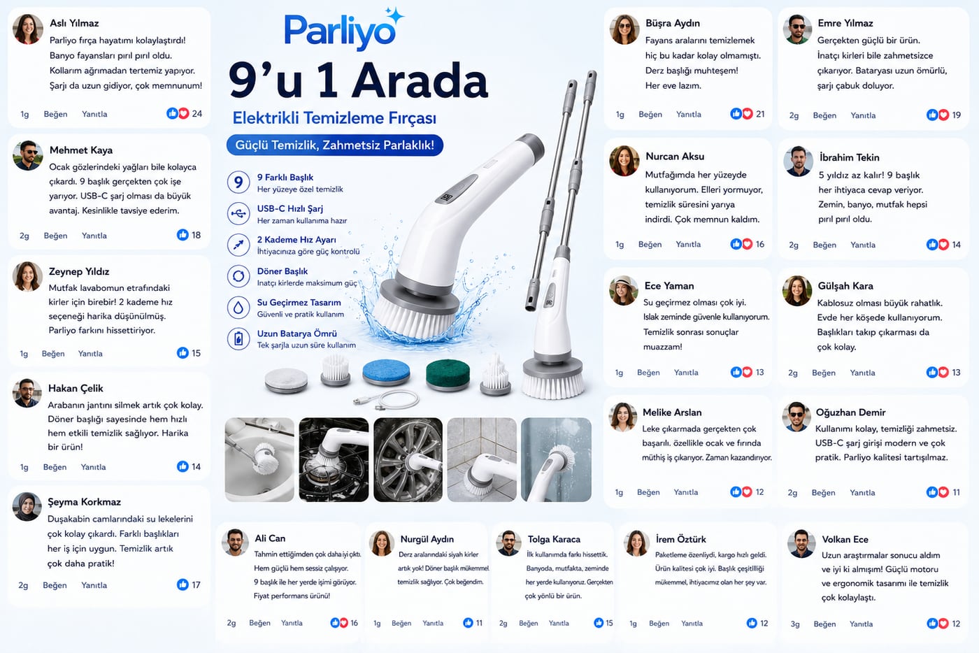 Parlıyo Temizlik Fırçası Facebook müşteri yorumları